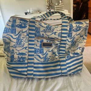 Vineyard Vines Blue and White Striped Tote Bag
